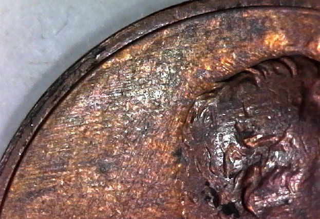 1987-P-Lincoln-Memorial-Cent-Struck-Through-Grease!-One-Of-My-Good-Ones
